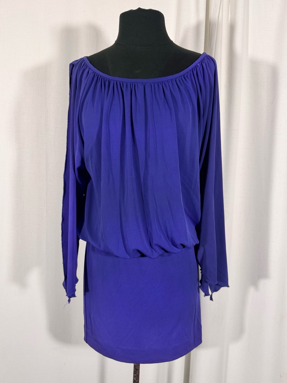 Nicole Miller Y2K Purple Blouson Dress